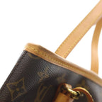 Louis Vuitton Monogram Baguette PM Handbag Mini Tote Brown Leather Gold — view 8