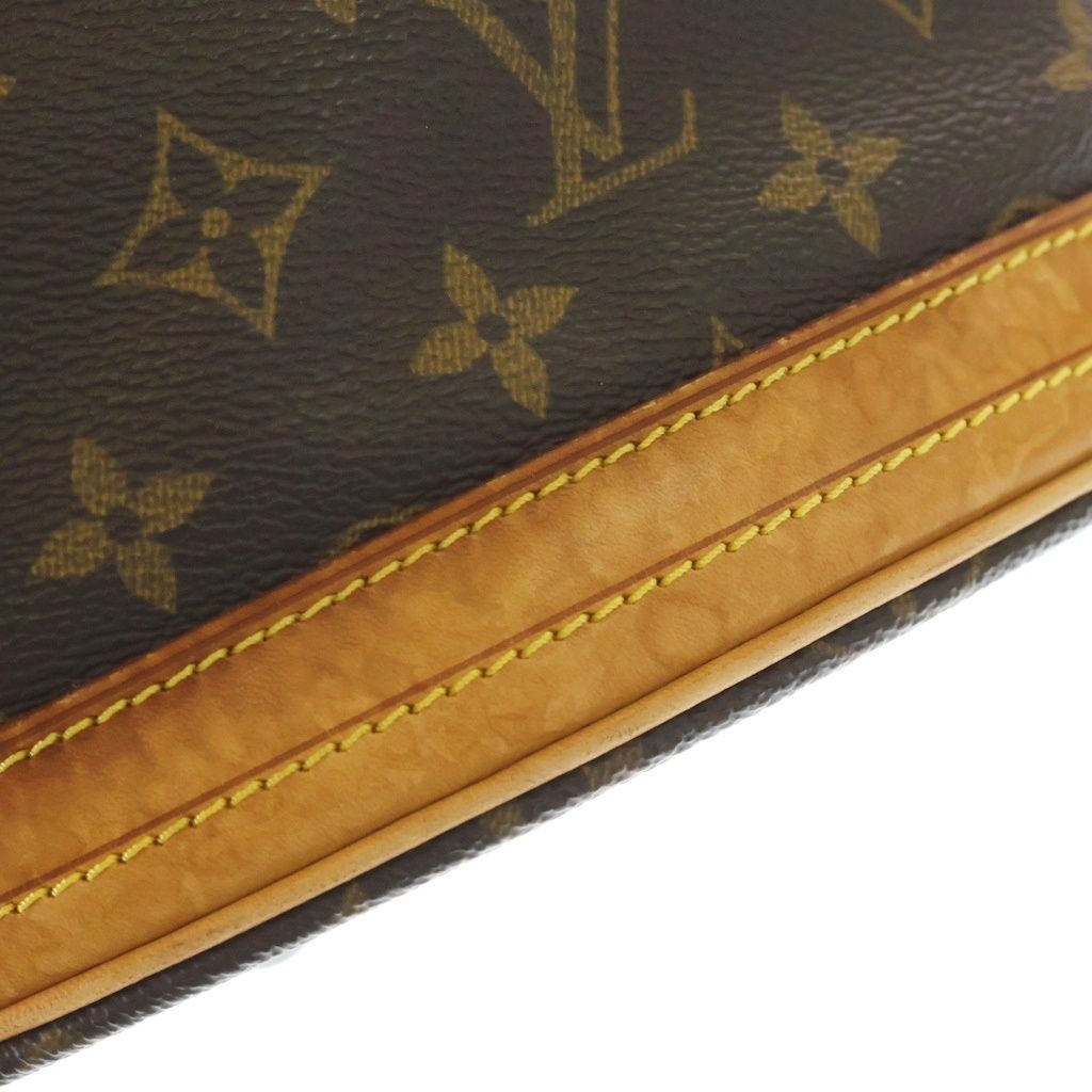 Louis Vuitton Monogram Baguette PM Handbag Mini Tote Brown Leather Gold — view 6