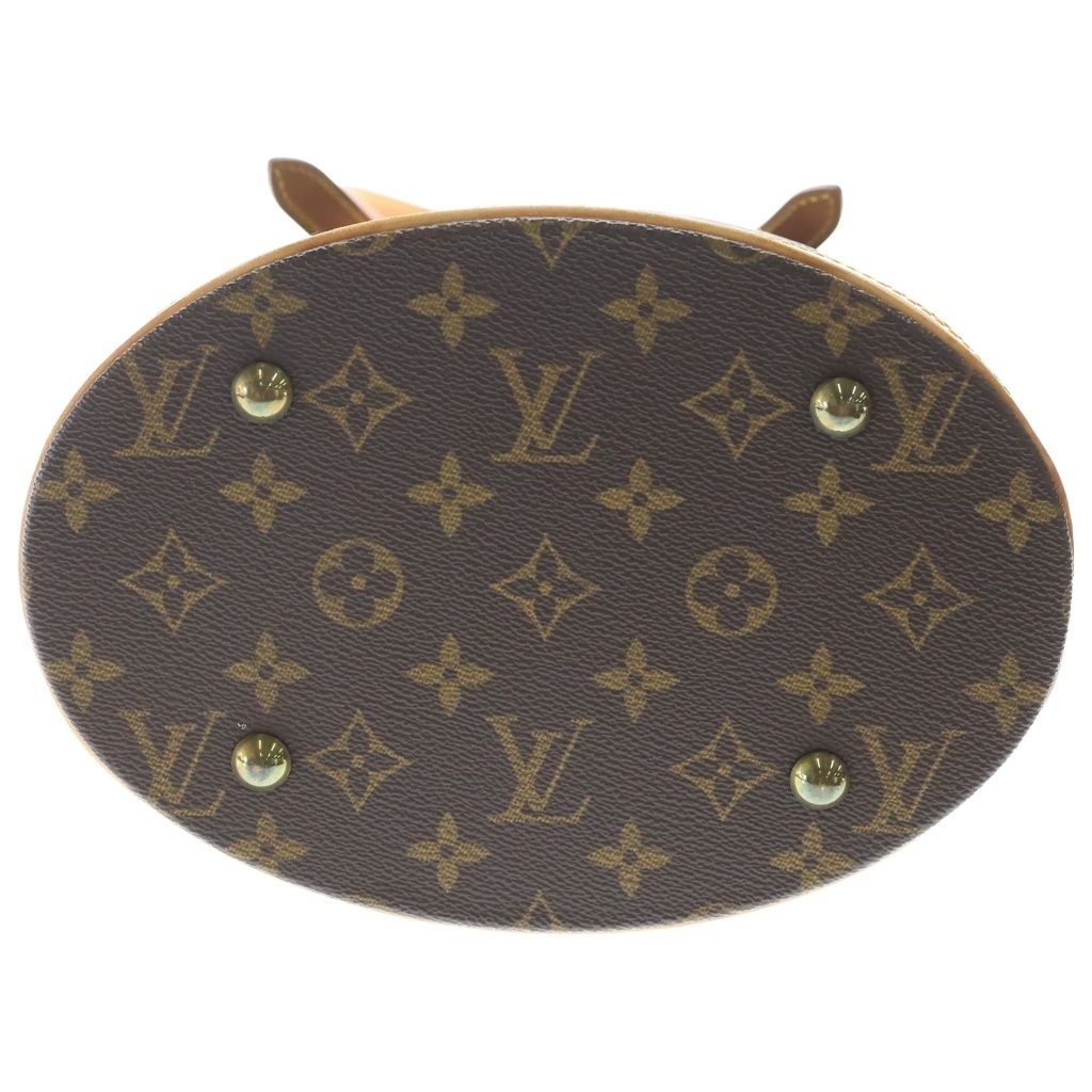 Louis Vuitton Monogram Baguette PM Handbag Mini Tote Brown Leather Gold — view 4