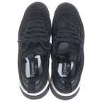 Chanel CC Logo Suede Leather Sneakers Black — view 4
