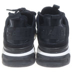 Chanel CC Logo Suede Leather Sneakers Black — view 3