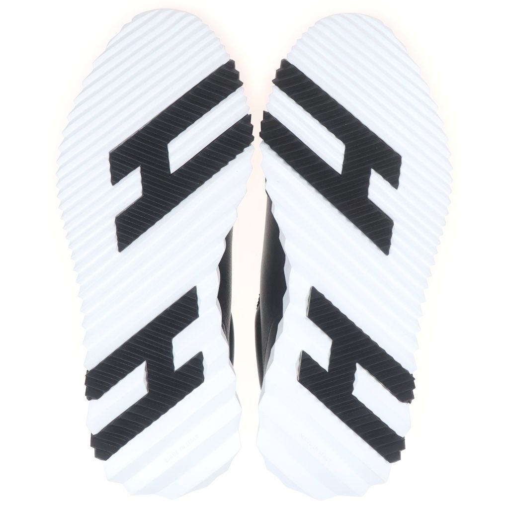Hermes Bouncing Logo Leather Sneakers Black — view 5