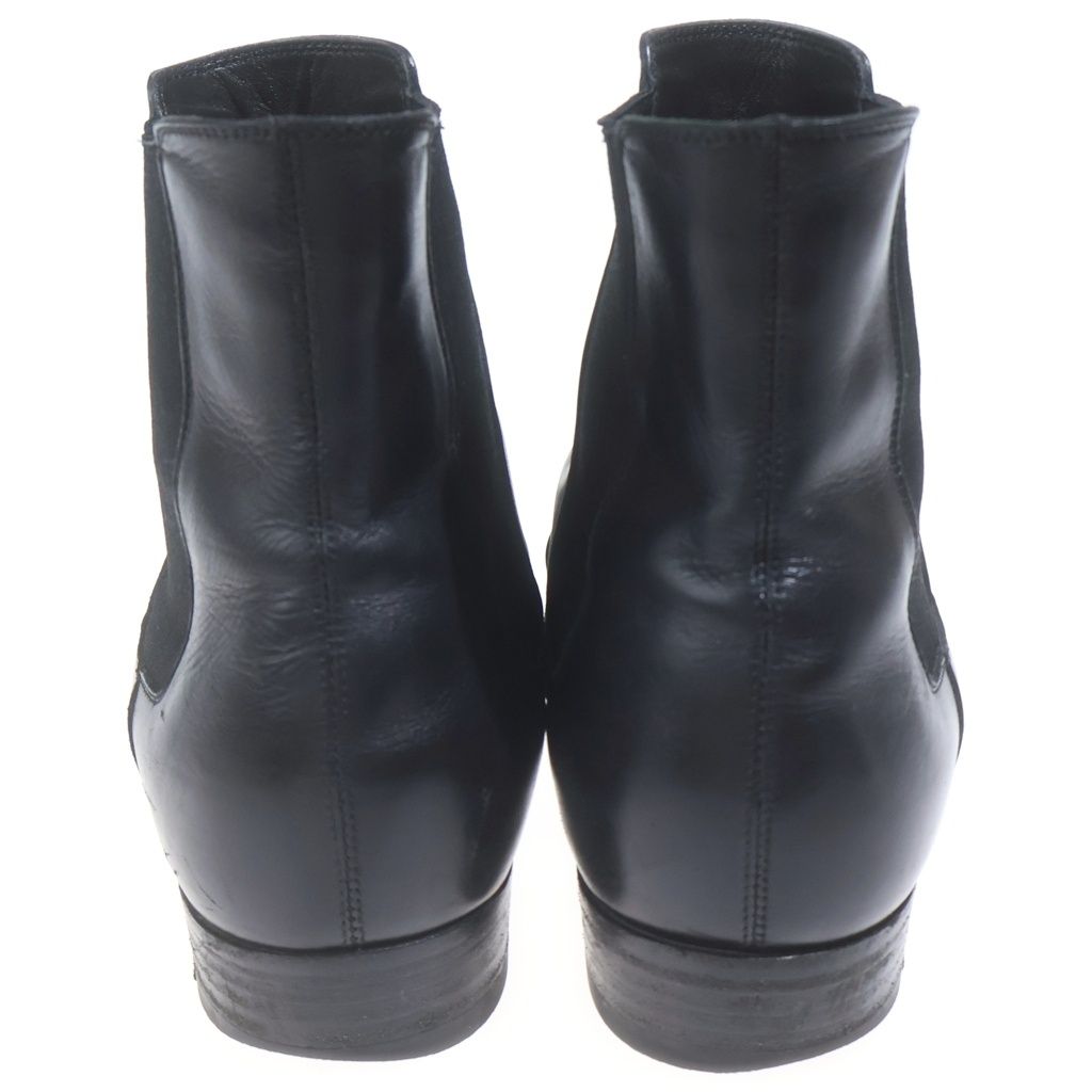 Saint Laurent Paris Classic Eddie Chelsea Boots Side Gore Leather Shoes Black — view 3