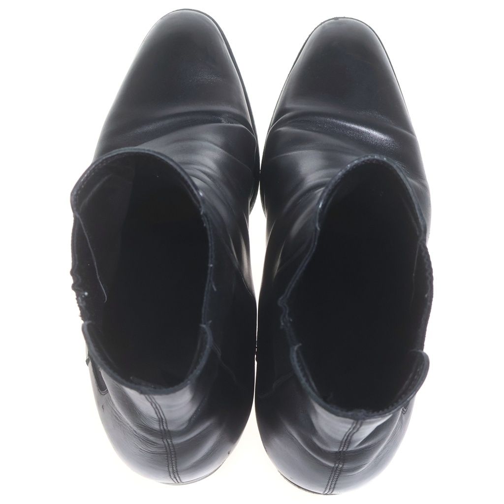 Saint Laurent Paris Classic Eddie Chelsea Boots Side Gore Leather Shoes Black — view 4