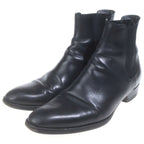 Saint Laurent Paris Classic Eddie Chelsea Boots Side Gore Leather Shoes Black — view 2