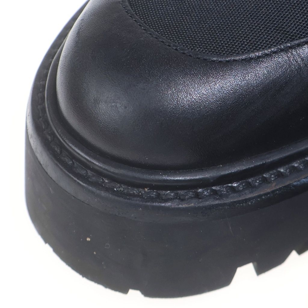 Celine Logo Lace Up Short Boots Rugged Sole Black — view 6