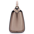 Fendi Peekaboo Essential 2-Way Shoulder Bag Gray Beige Leather Gold — view 3