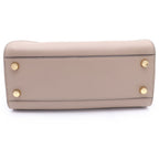 Fendi Peekaboo Essential 2-Way Shoulder Bag Gray Beige Leather Gold — view 4