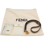 Fendi Peekaboo Essential 2-Way Shoulder Bag Gray Beige Leather Gold — view 8