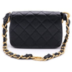 Chanel Quilted 18 Shoulder Bag Chain Black Lambskin Gold — view 2