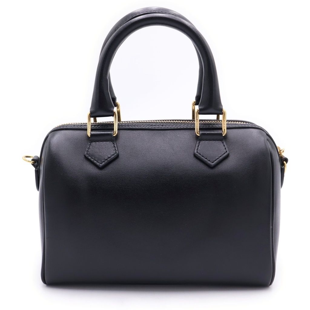 Celine Small Boston Cuill 2-Way Bag Black Leather Gold — view 2