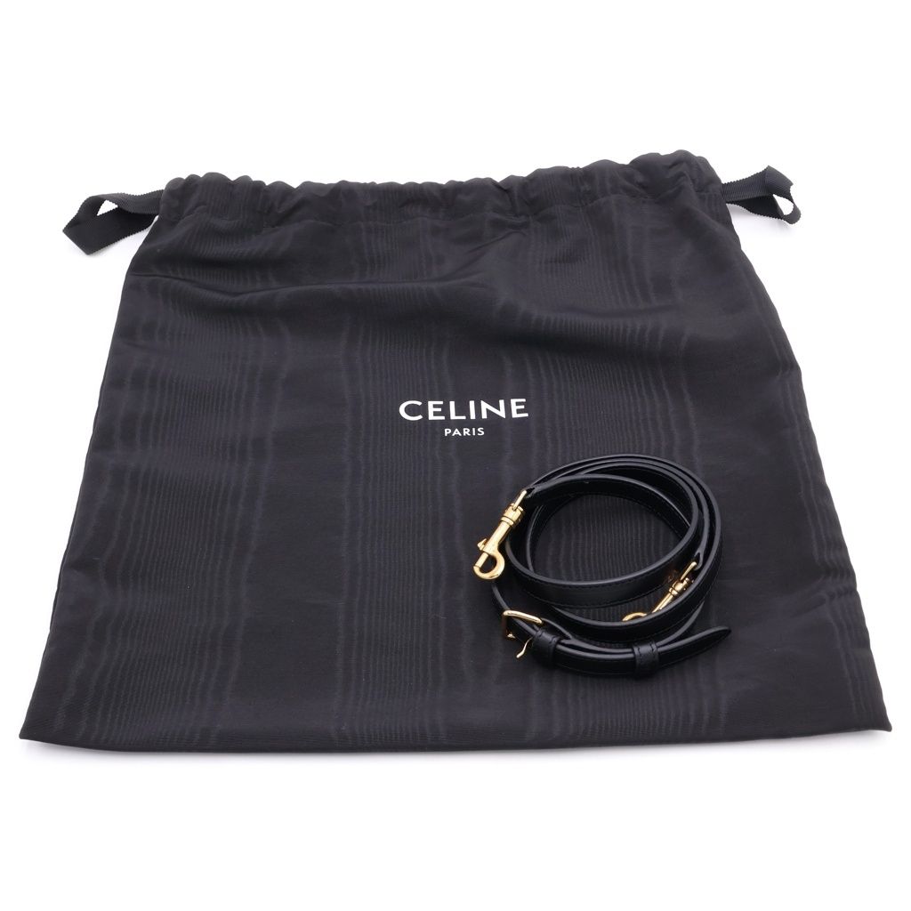 Celine Small Boston Cuill 2-Way Bag Black Leather Gold — view 8