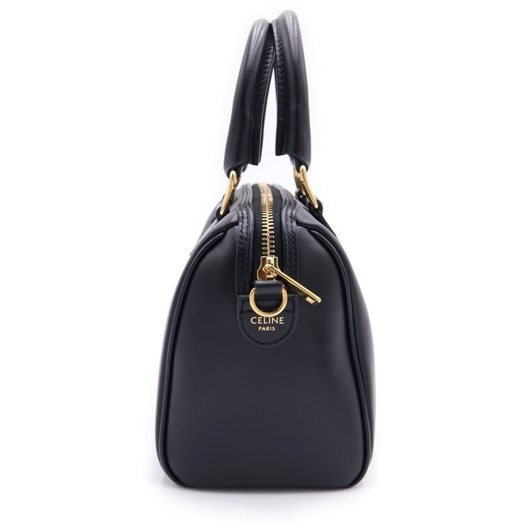 Celine Small Boston Cuill 2-Way Bag Black Leather Gold — view 3