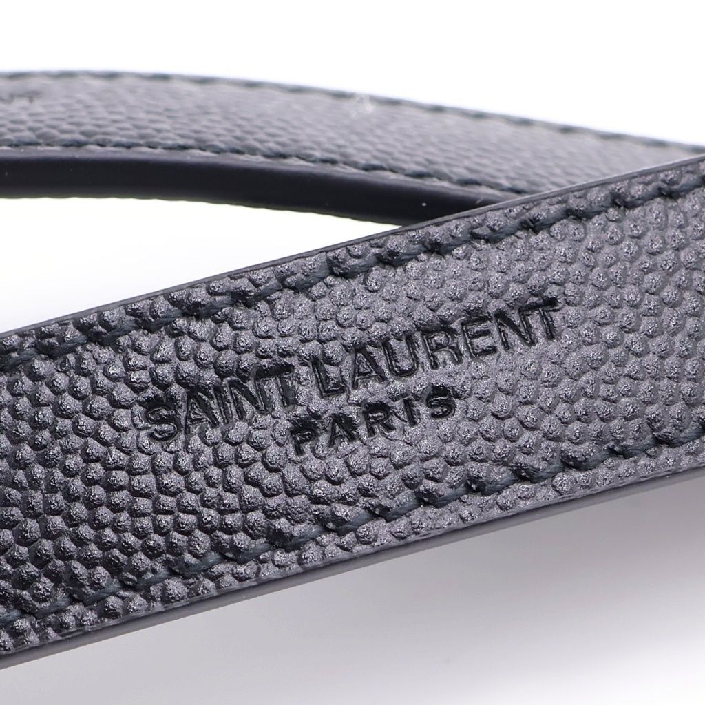Saint Laurent Envelope Chain Shoulder Bag Black Caviar Gold — view 7