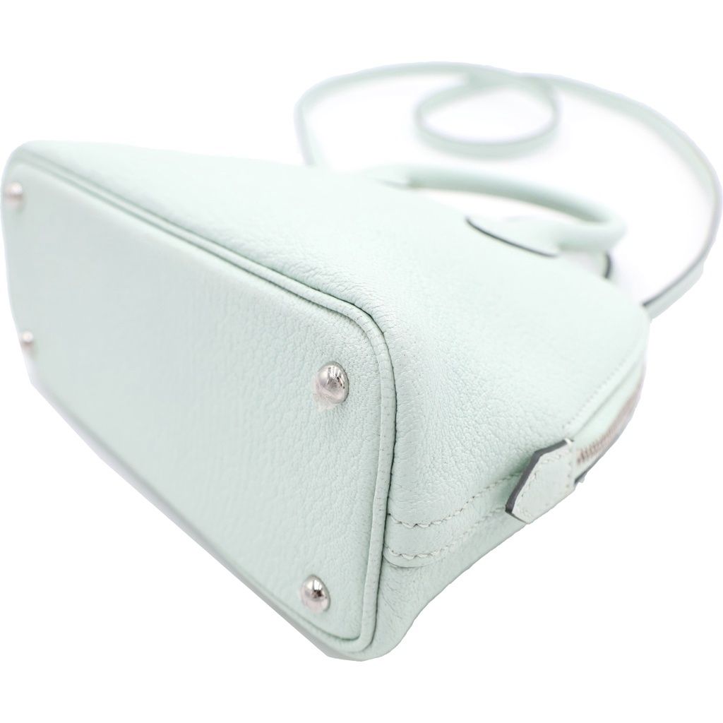 Hermes Bolide Mini Chevre Silver 2-Way Shoulder Bag Vert Peppermint Green — view 5