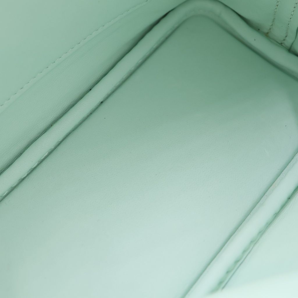 Hermes Bolide Mini Chevre Silver 2-Way Shoulder Bag Vert Peppermint Green — view 8