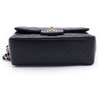 Chanel Quilted 20 S Flap Shoulder Bag Chain Black Lambskin Gold — view 4