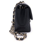 Chanel Quilted 20 S Flap Shoulder Bag Chain Black Lambskin Gold — view 3