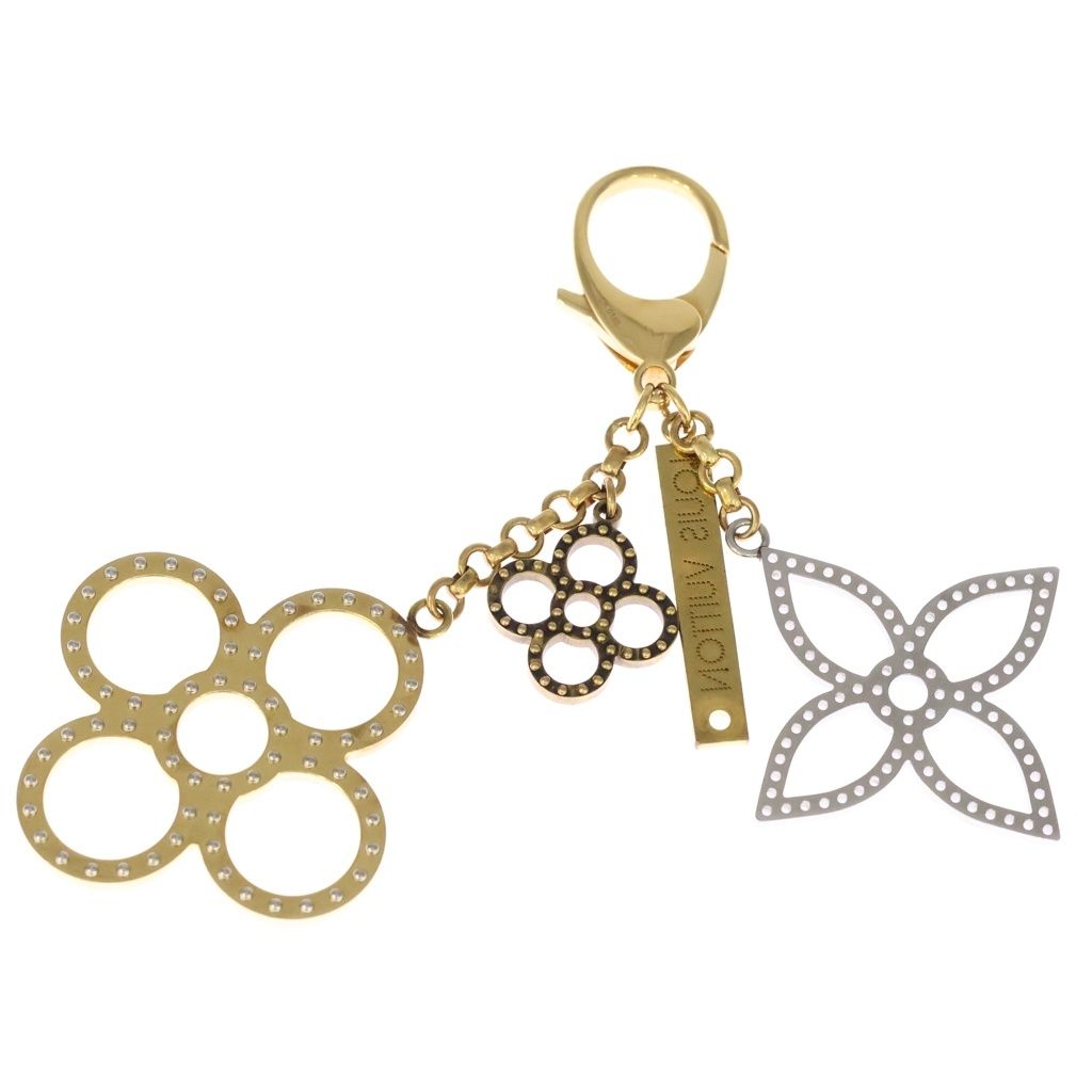 Louis Vuitton Flower Bijou Sac Tapage Bag Charm Key Holder Gold Silver — view 2