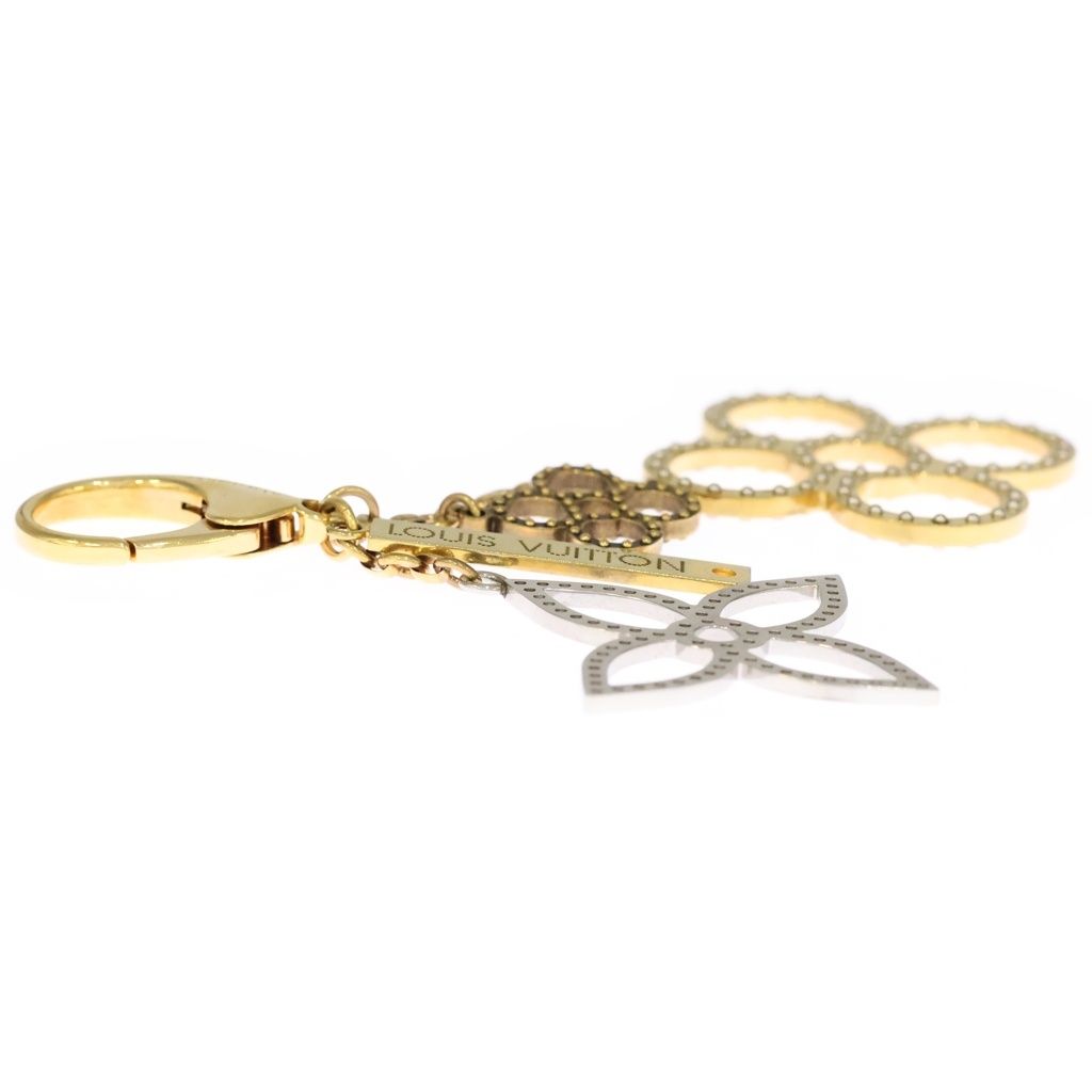 Louis Vuitton Flower Bijou Sac Tapage Bag Charm Key Holder Gold Silver — view 3