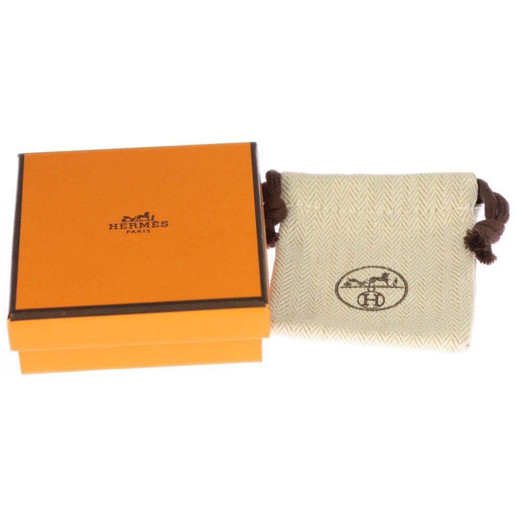 Hermes Mini Pop Logo Earrings Black Gold — view 6
