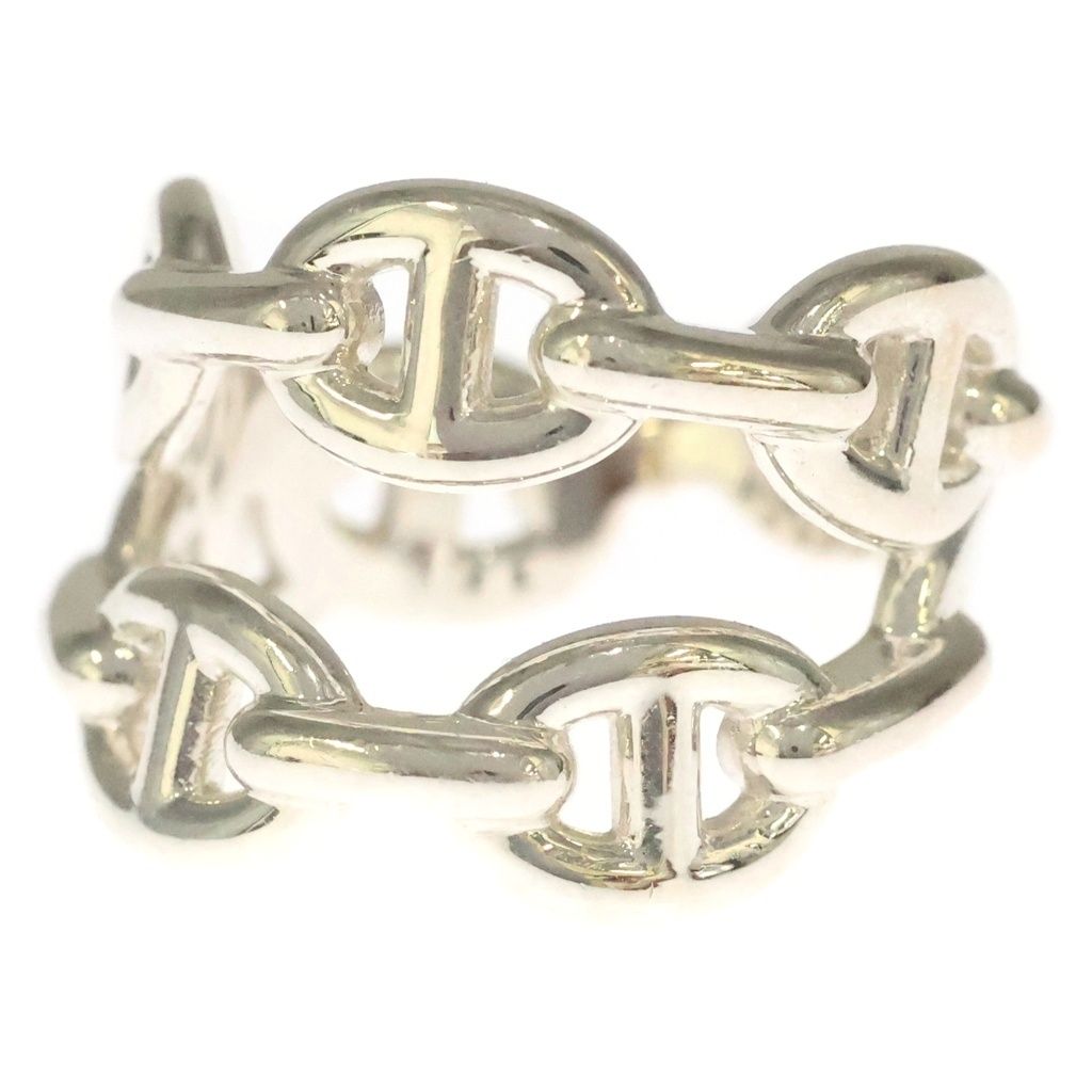 Hermes Chaine D'ancre Double Ring Silver