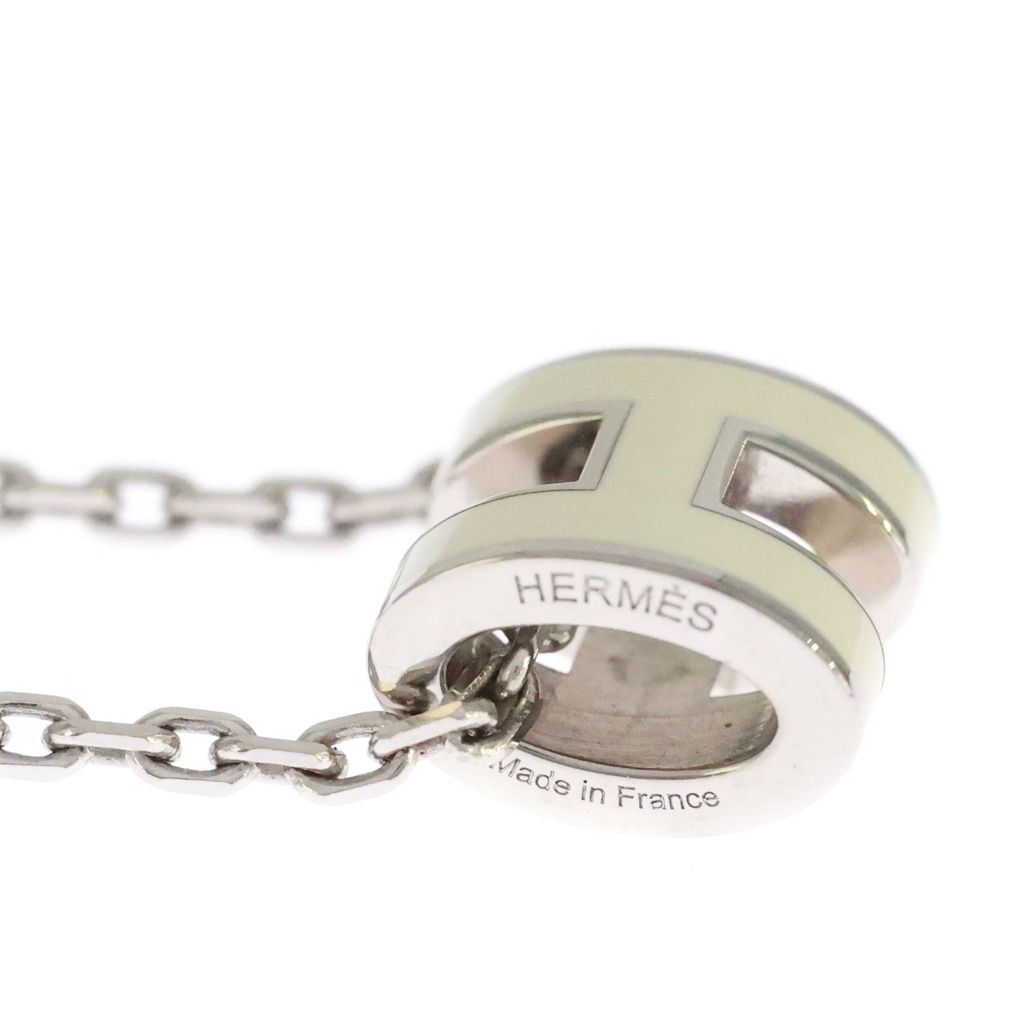 Hermes Pop Pendant Chain White Silver — view 5