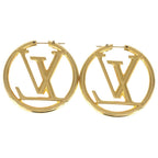 Louis Vuitton Earrings Hoop e Gold — view 2