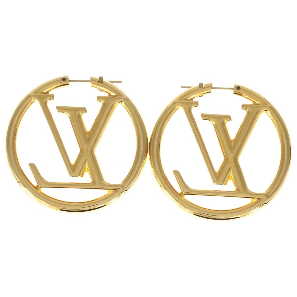 Louis Vuitton Earrings Hoop e Gold — view 2
