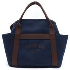 Hermes Sac de Panthere Toile Military Toilet Blanc Silver 2-Way Shoulder