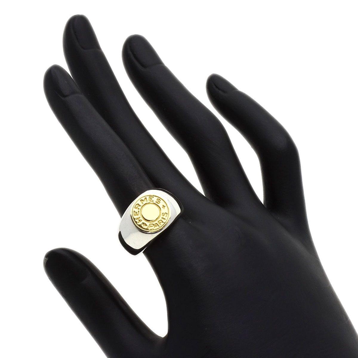 Hermes Series Clou de Selle Ring 18k Yellow Gold — view 6