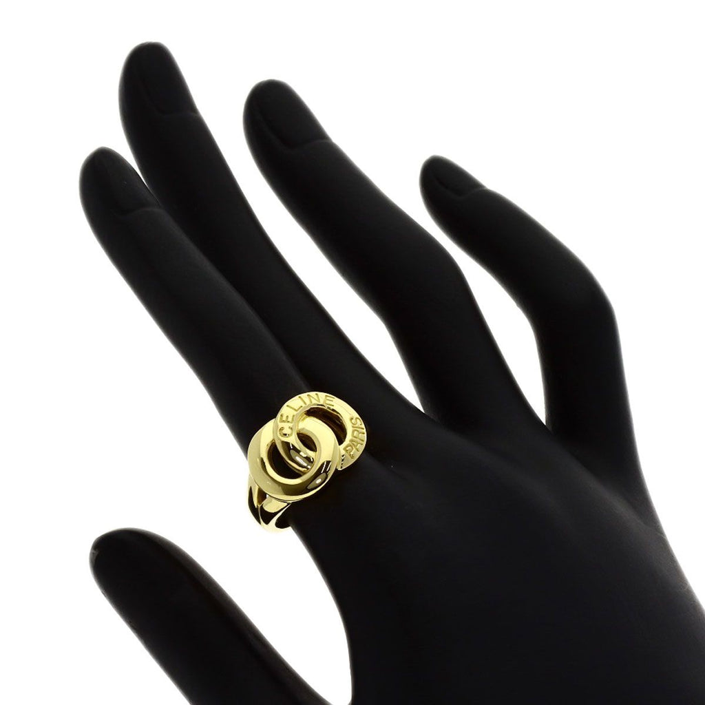 Celine Double Circle Ring 18k Yellow Gold — view 7