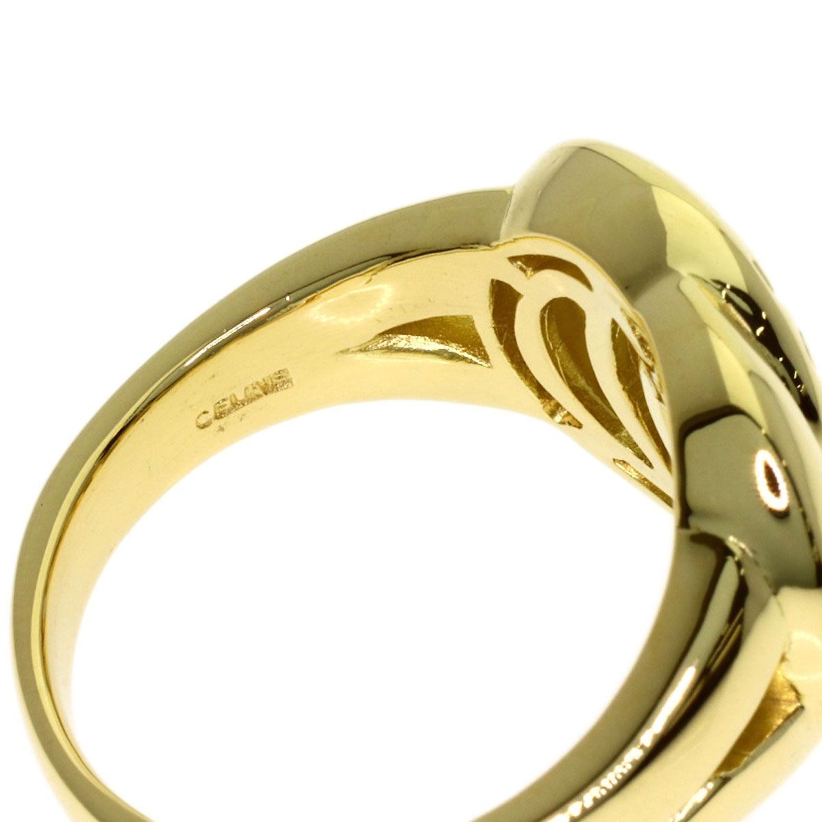 Celine Double Circle Ring 18k Yellow Gold — view 5