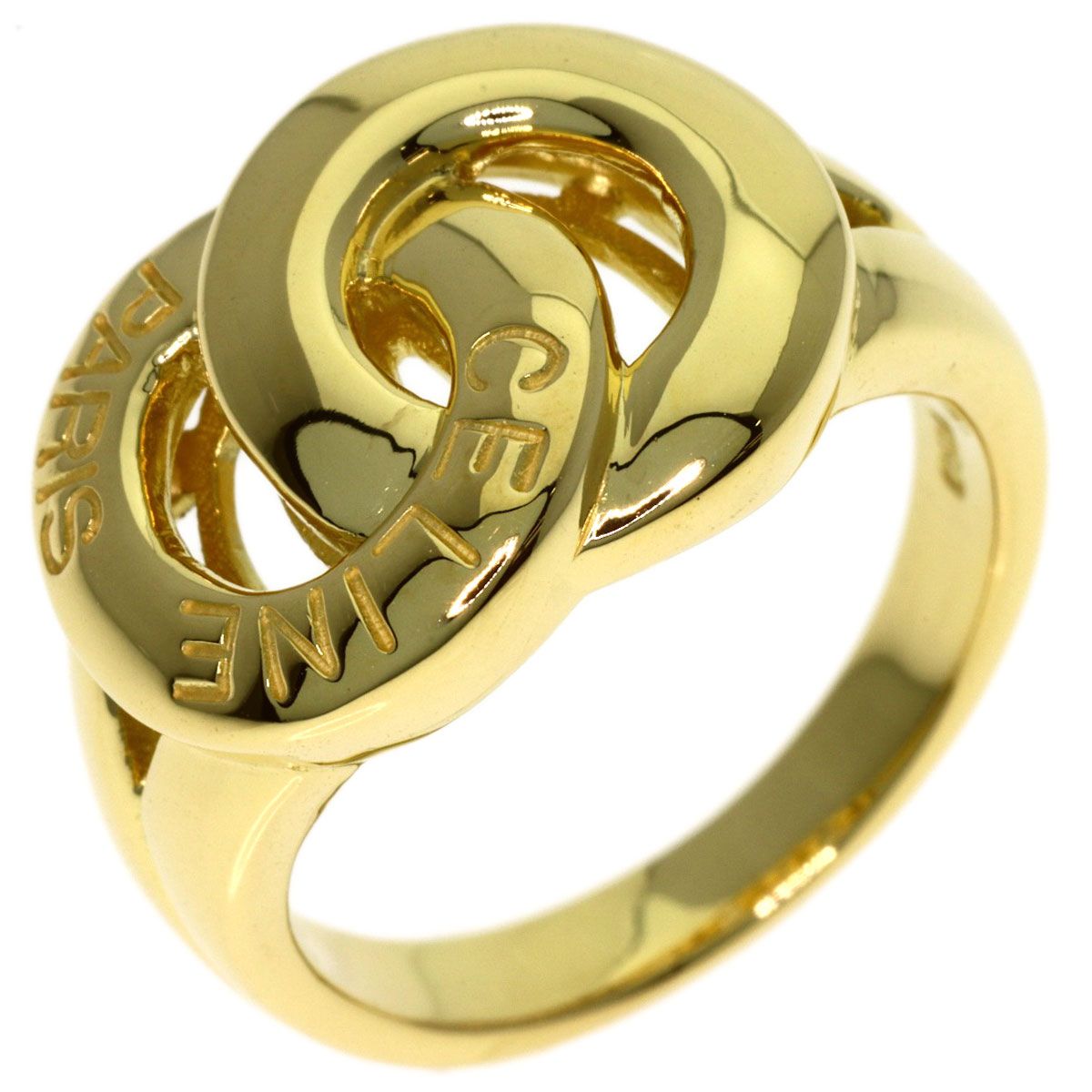 Celine Double Circle Ring 18k Yellow Gold — view 2