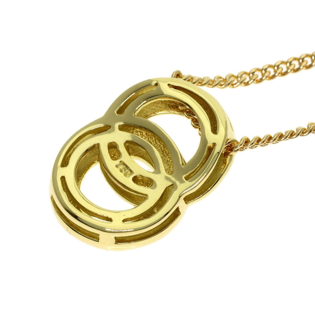 Celine Double Circle Necklace 18k Yellow Gold — view 5