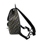 Dior Backpack Gallop Oblique Navy Ivory Leather — view 4