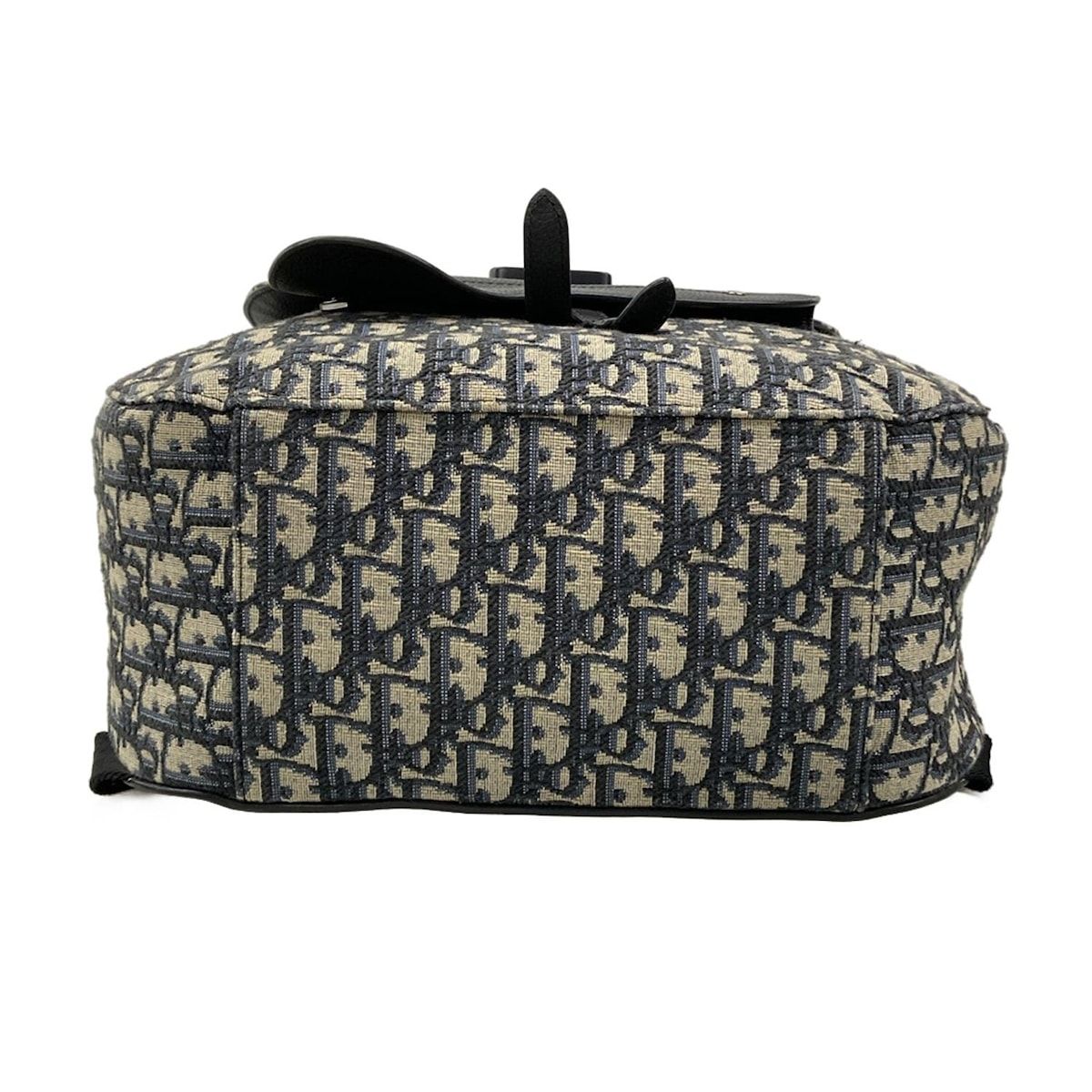 Dior Backpack Gallop Oblique Navy Ivory Leather — view 5