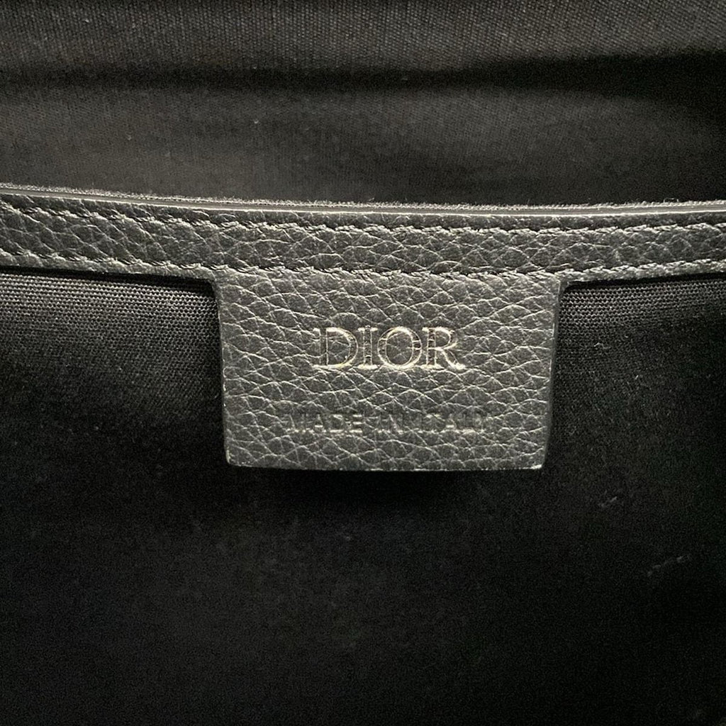 Dior Backpack Gallop Oblique Navy Ivory Leather — view 9