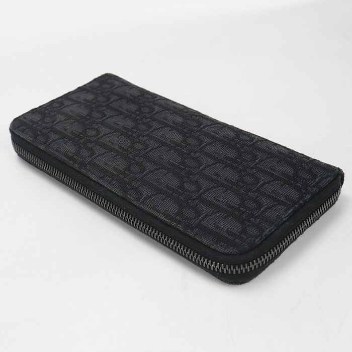 Dior Long Zip Wallet Oblique Zip Around Jacquard — view 2