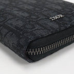 Dior Long Zip Wallet Oblique Zip Around Jacquard — view 5