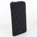 Dior Long Zip Wallet Oblique Zip Around Jacquard