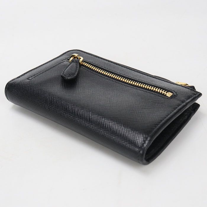 Prada Saffiano Leather Key Chain Coin Purse Calf — view 2