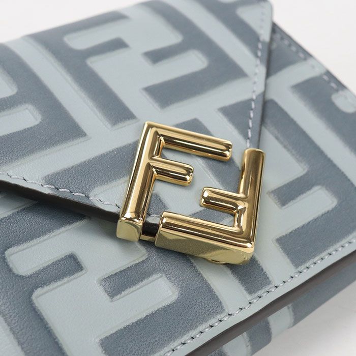 Fendi FF Diamond Trifold Wallet Calf — view 6