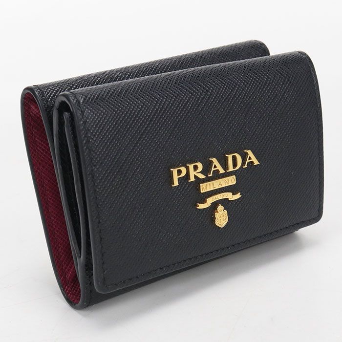 Prada Saffiano Trifold Wallet Calf
