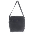Prada Plate Nylon Shoulder Bag Black