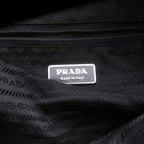 Prada Plate Nylon Shoulder Bag Black — view 6