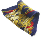 Hermes Chapeau Pleats Carre Plisse Scarf Silk Multicolor Blue Ivory SS — view 4