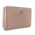 Gucci Double GG Marmont Wallet Bifold Bicolor Leather Pink Blue — view 4