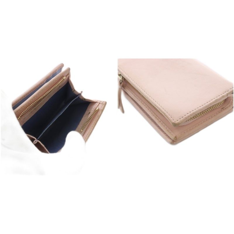 Gucci Double GG Marmont Wallet Bifold Bicolor Leather Pink Blue — view 8