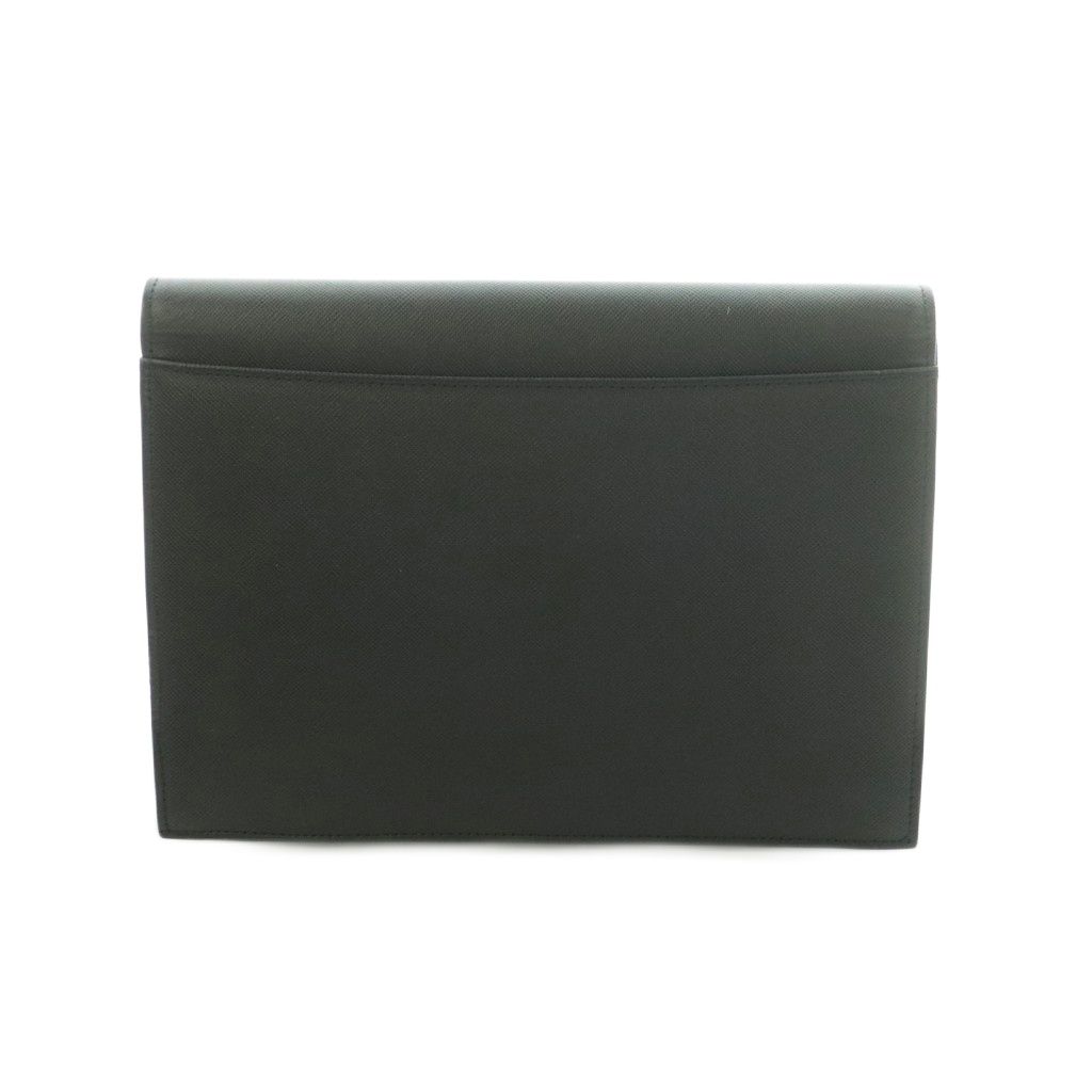 Saint Laurent Cassandra Clutch Flap Black Logo — view 2